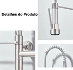 Torneira De Parede Para Cozinha Gourmet com Misturador