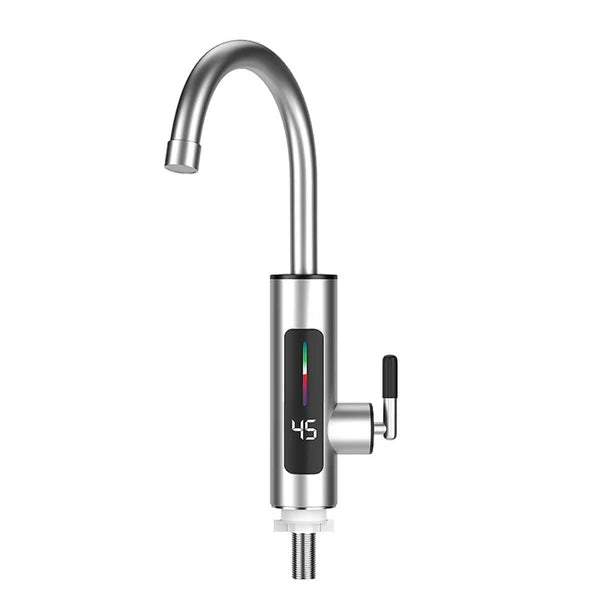 Torneira Elétrica Para Cozinha Banheiro Com Visor de Temperatura Aço Inoxidável