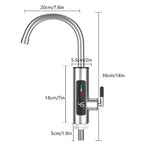 Torneira Elétrica Para Cozinha Banheiro Com Visor de Temperatura Aço Inoxidável