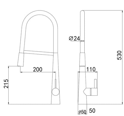 Torneira Para Cozinha Monocomando Pull-Out