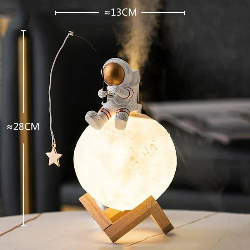 Umidificador de Ar e Luminária de Mesa Led Lua Astronauta - Casa Stony