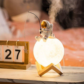 Umidificador de Ar e Luminária de Mesa Led Lua Astronauta