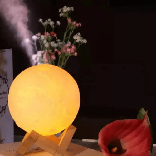 Umidificador de Ar Grande Lua Luminária 3D