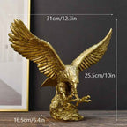 Estatueta Decorativa Águia Dourada