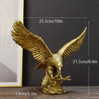 Estatueta Decorativa Águia Dourada