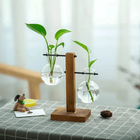 Vaso Decorativo Terrário de Plantas com Suporte