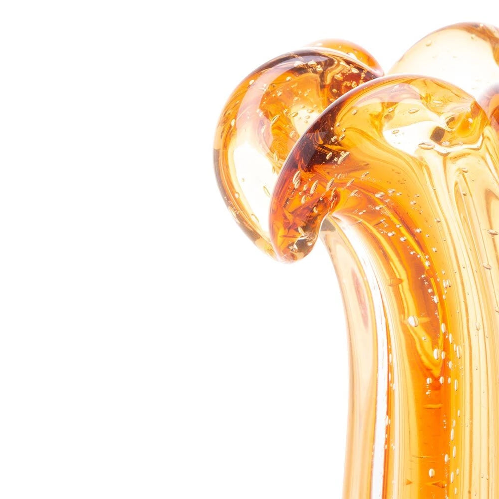 Vaso Murano Vidro Italy Ambar
