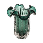 Vaso Murano Vidro Italy Verde Esmeralda