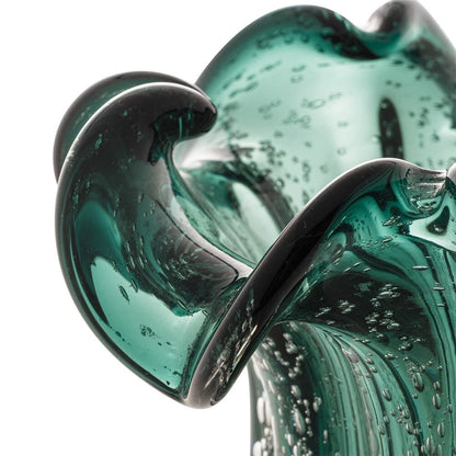 Vaso Murano Vidro Italy Verde Esmeralda