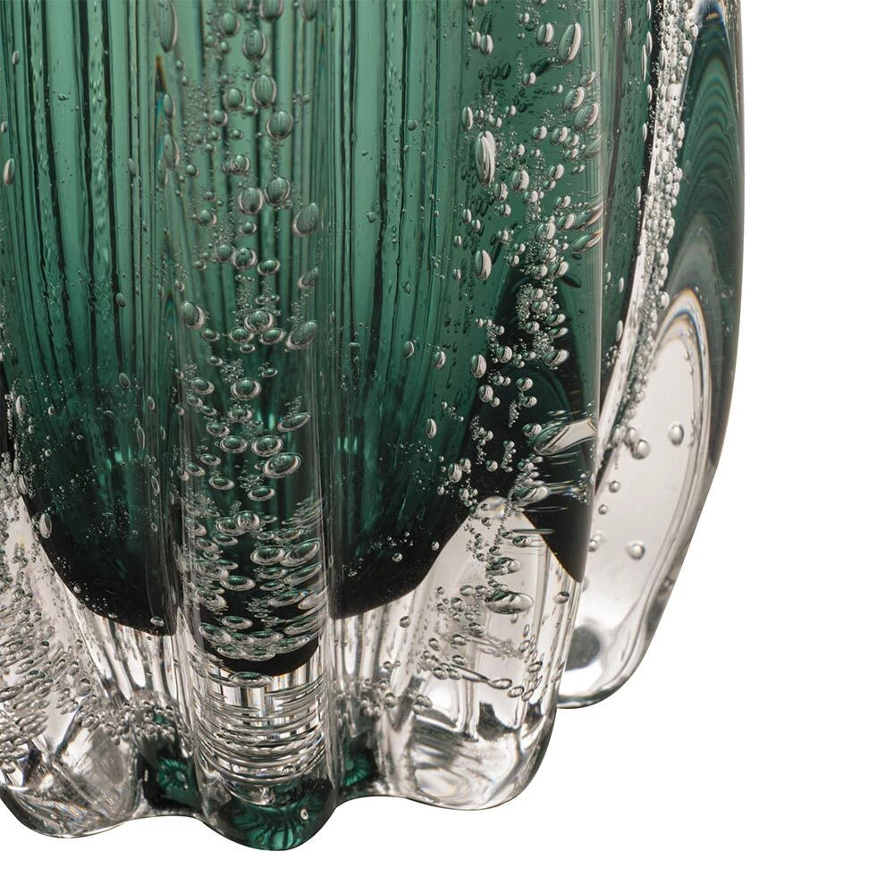 Vaso Murano Vidro Italy Verde Esmeralda
