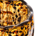 Vaso de Vidro Murano Âmbar Italy Leopardo